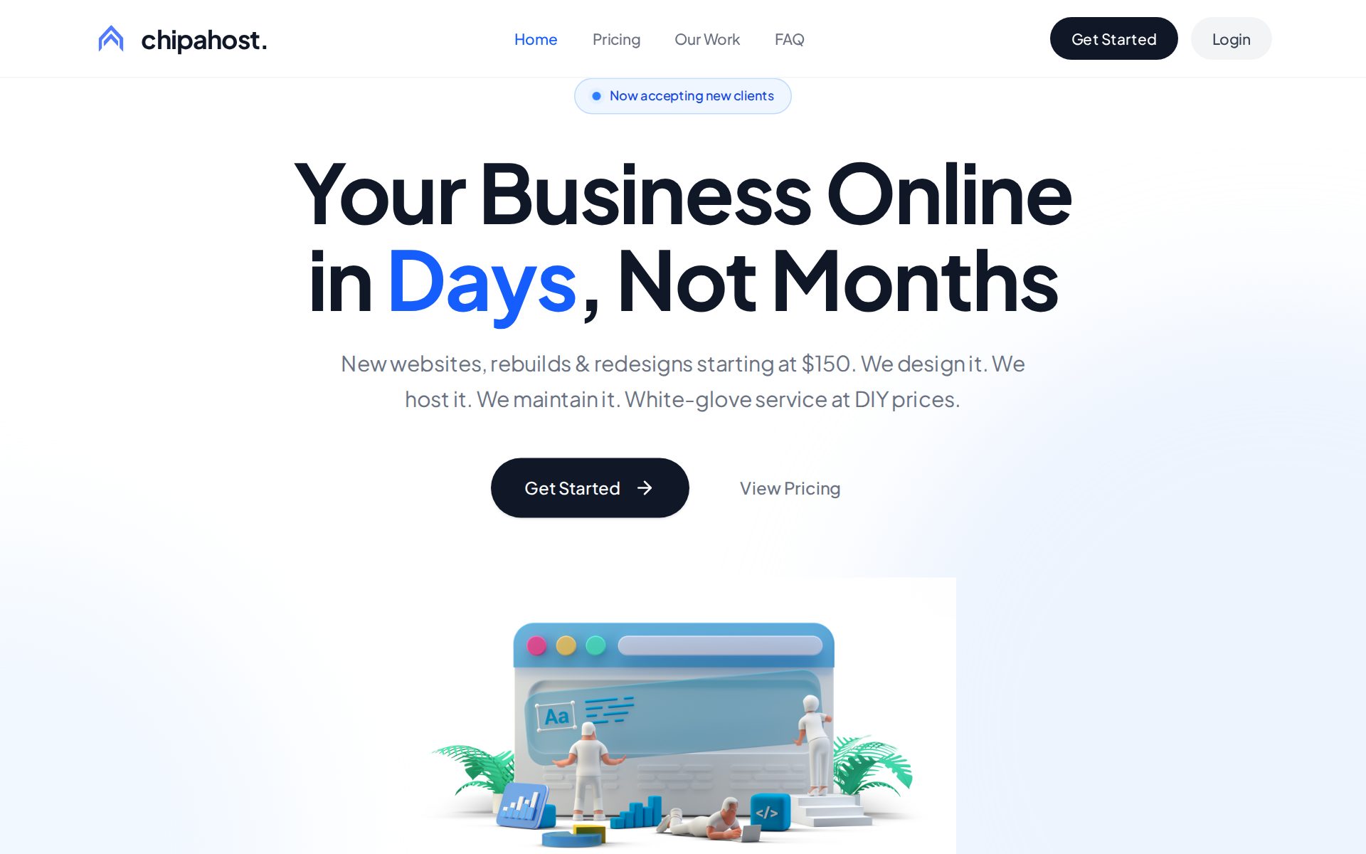 Chipahost website preview
