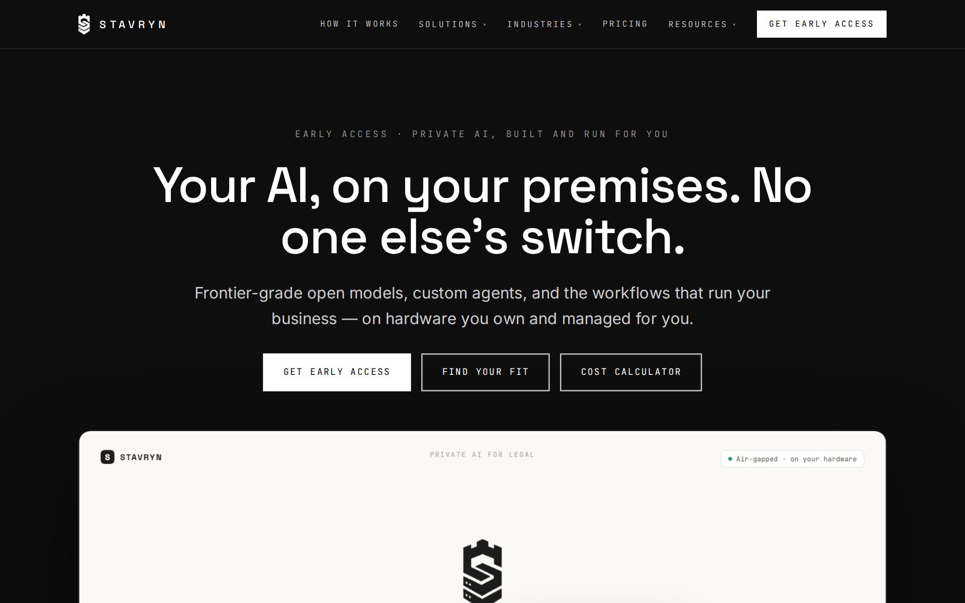 Stavryn website preview